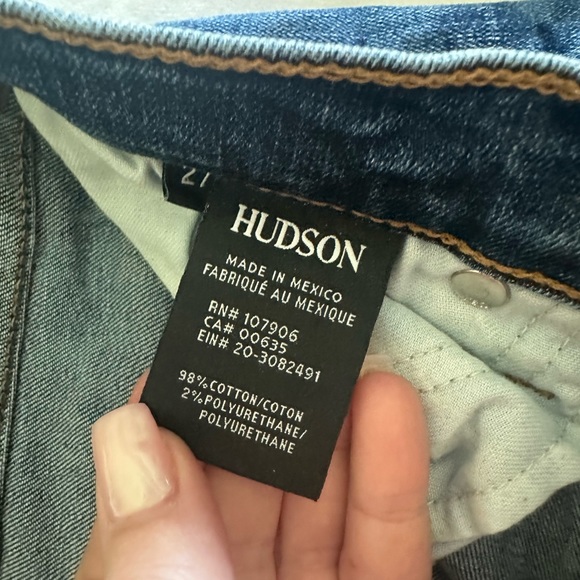 Hudson women’s, raw edge hem 27 jeans - Picture 5 of 6